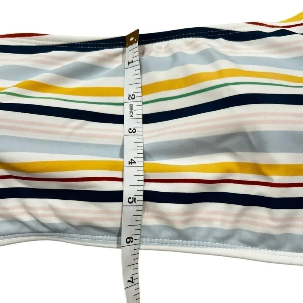 Cabana Del Sol Swimsuit Stripe Bikini Size L NWOT